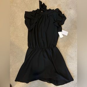 1.STATE Stretch Knit Flutter Sleeve Smocked Neck Dress